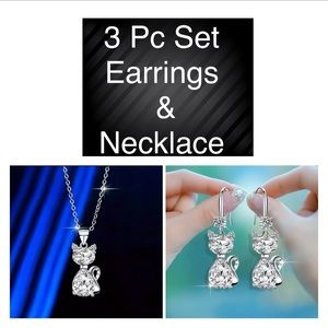 3Pc. Cat Jewelry Set